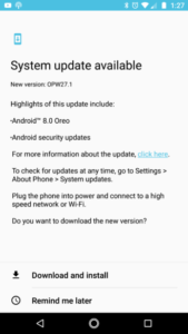 Moto X4 Android Oreo
