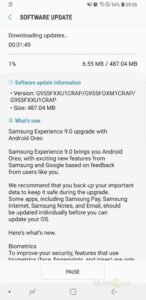 Samsung Galaxy S8 Android Oreo update
