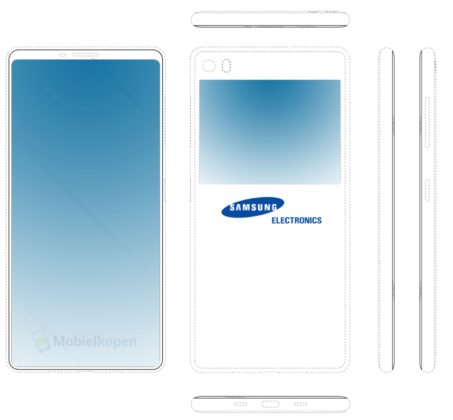 Samsung phone with rear display