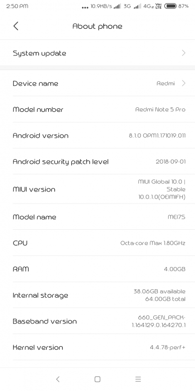 Redmi Note 5 Pro MIUI 10