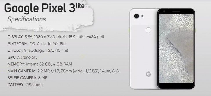 Google Pixel 3 Lite