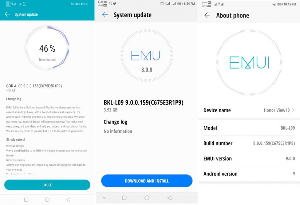 EMUI 9 update