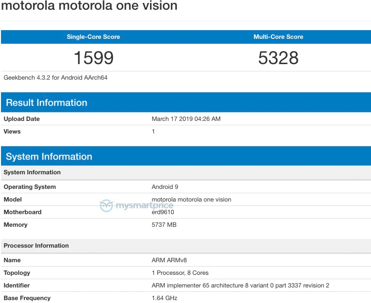 Motorola One Vision