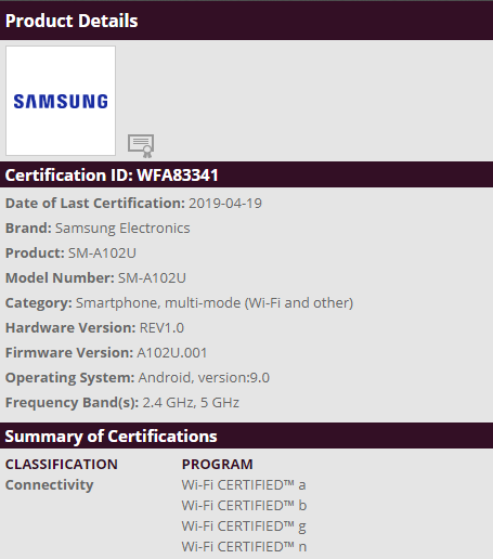 Samsung Galaxy A10e