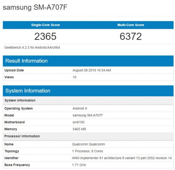 Samsung Galaxy A70s