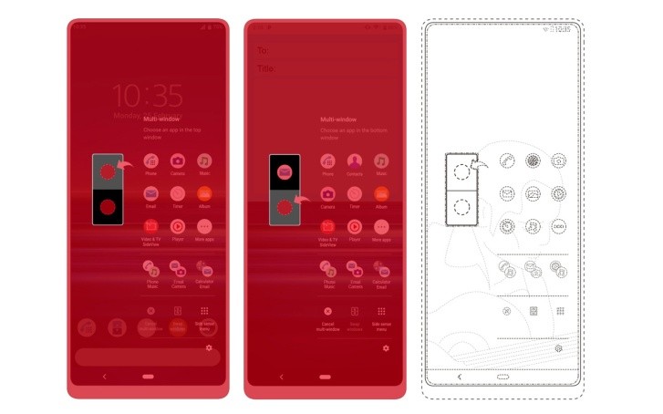 Sony punch-hole display phone