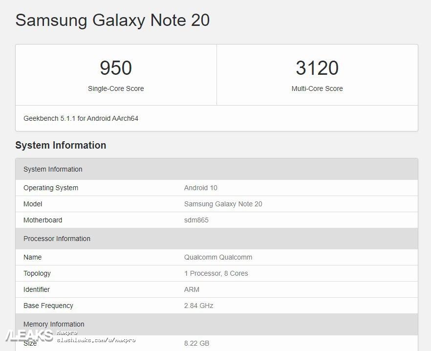 Samsung Galaxy Note 20