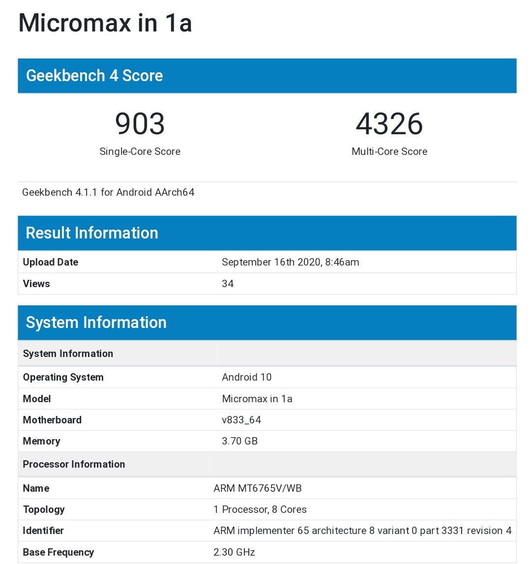 Micromax IN 1A